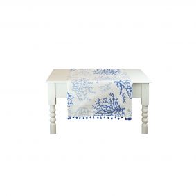 Table runner in tessuto Corallo azzurro