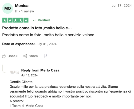 Recensione Trustpilot