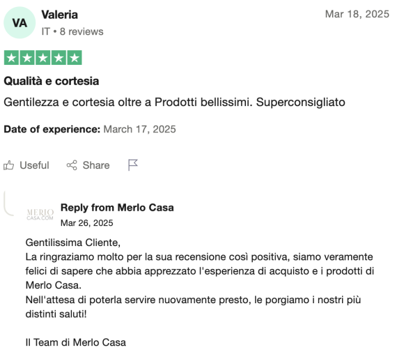 Recensione Trustpilot