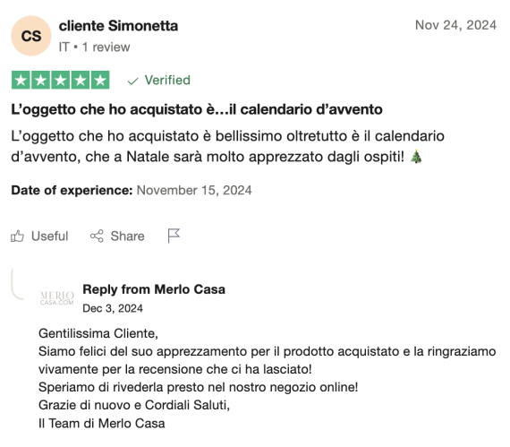 Recensione Trustpilot