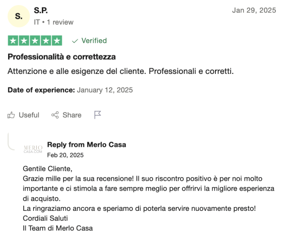 Recensione Trustpilot