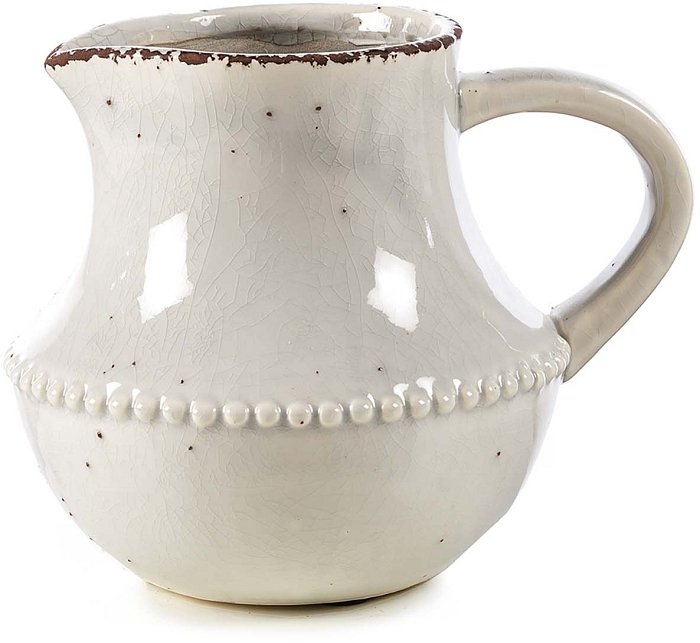 Brocca in ceramica bianca