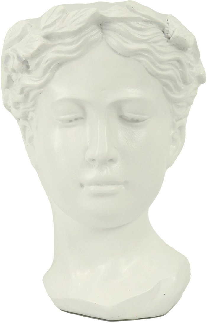 Vaso in resina busto bianco