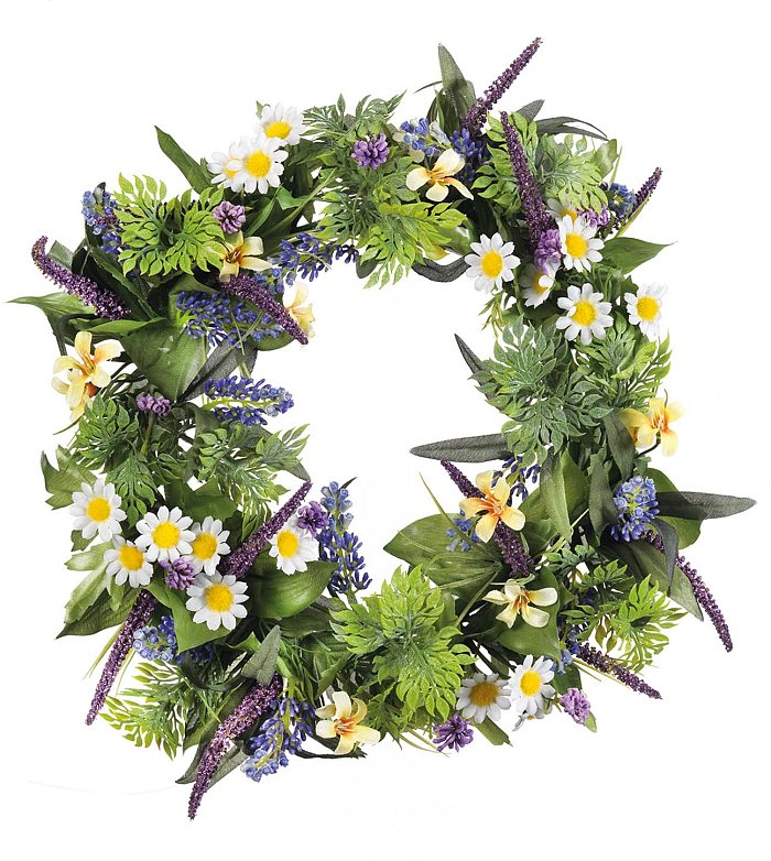 Confezione 2 coroncine con lavanda e margherite