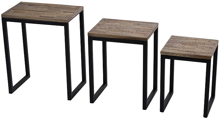 Set 3 tavolini Teak