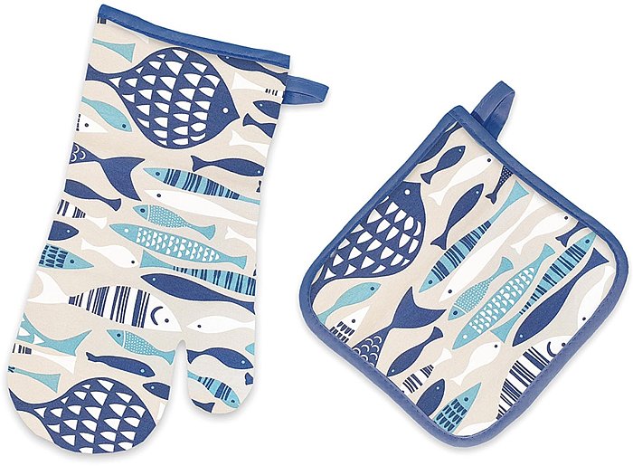 Set guanto forno e presina Beach