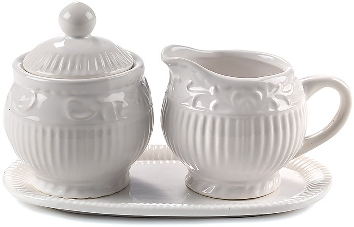 Lattiera/zuccheriera in ceramica Arabesque