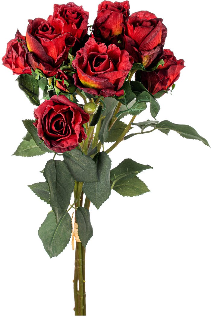 Bouquet di rose con 3 rami e 9 fiori