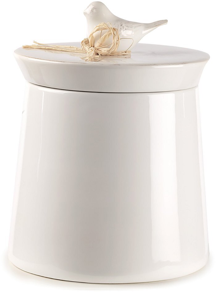 Barattolo in ceramica bianco