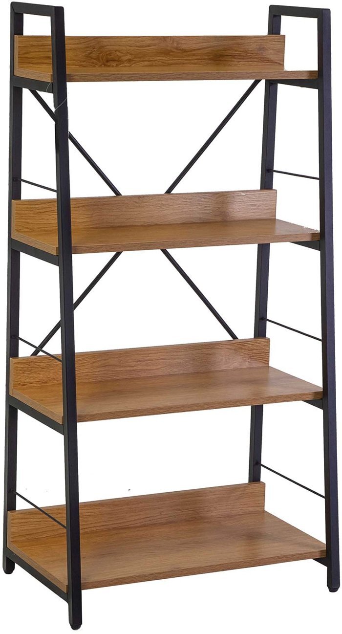 Scaffale trapezio in legno e ferro Achille 4 piani