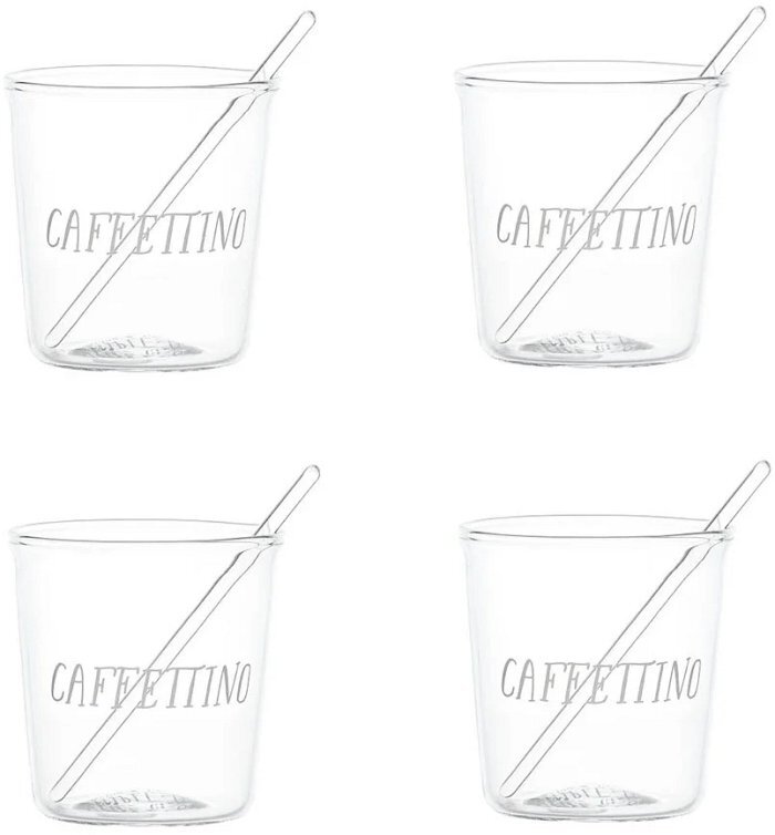 Set 4 Bicchieri Espresso "Caffettino"