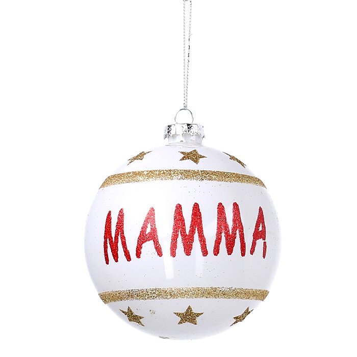 Sfera in Vetro Appendibile "Mamma"