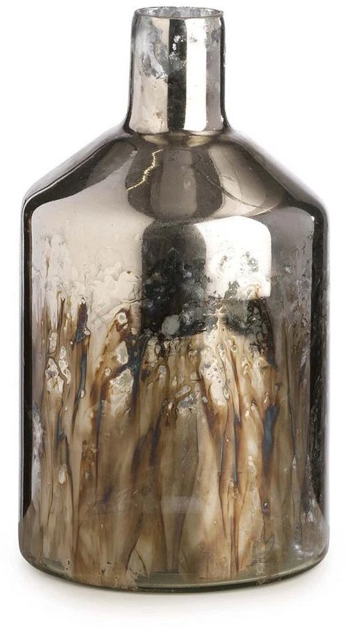 Vaso Di Vetro Bottiglia Cangiante Oro