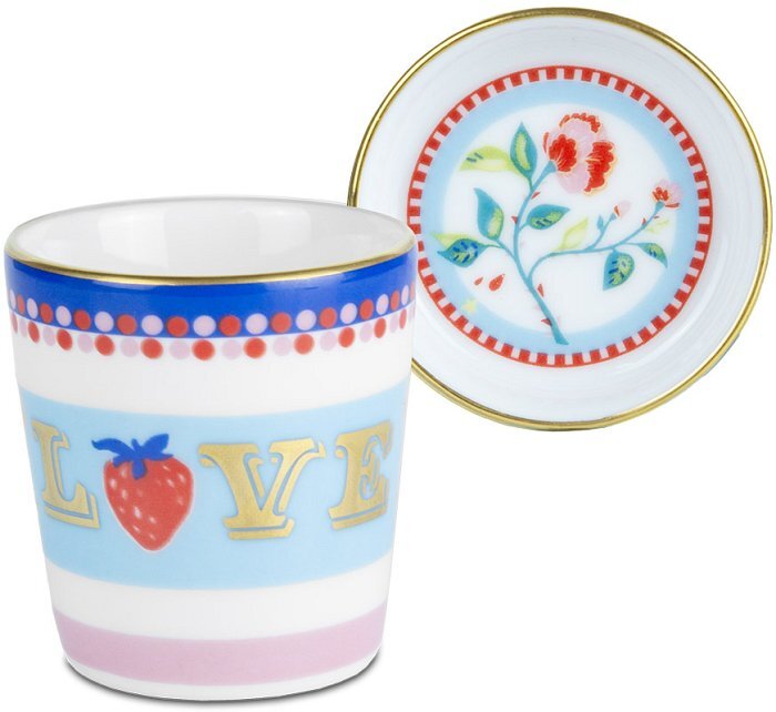 Tazzina Espresso con Piattino/Coperchio Love