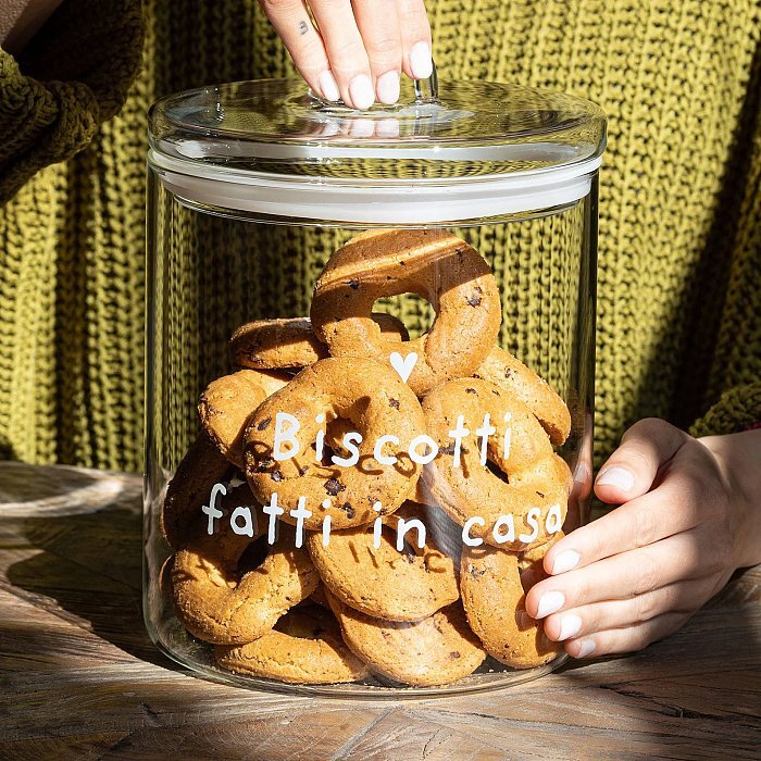 Barattolo in Vetro "Biscotti Fatti in Casa" Ø 15 cm