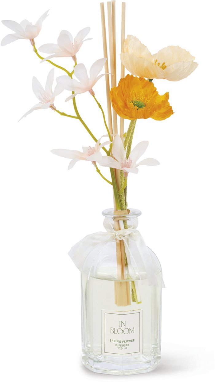 Diffusore in Vetro Spring Flower con Fiori Arancio