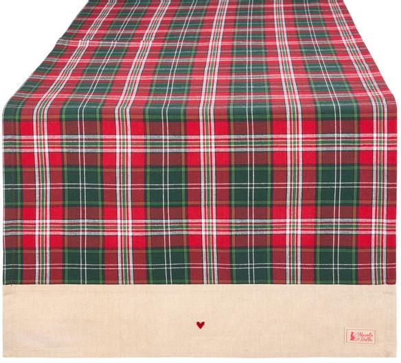 Runner in Tessuto Tartan con Bordo Queen 150x50 cm