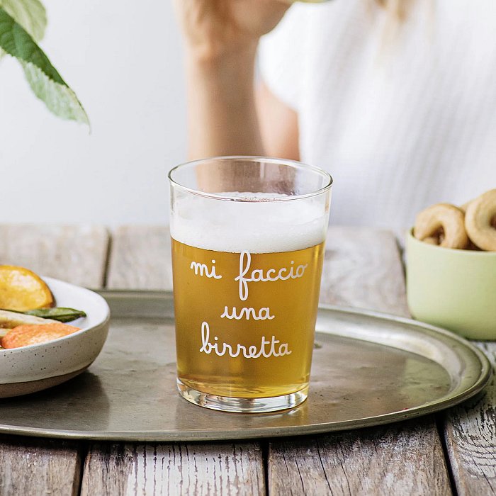 Bicchiere in Vetro "Mi Faccio Una Birretta" 50 cl