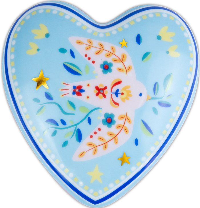 Cuore Decorativo Grande Uccellino