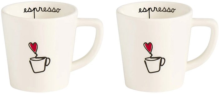 Set 2 Tazzine Espresso in Ceramica