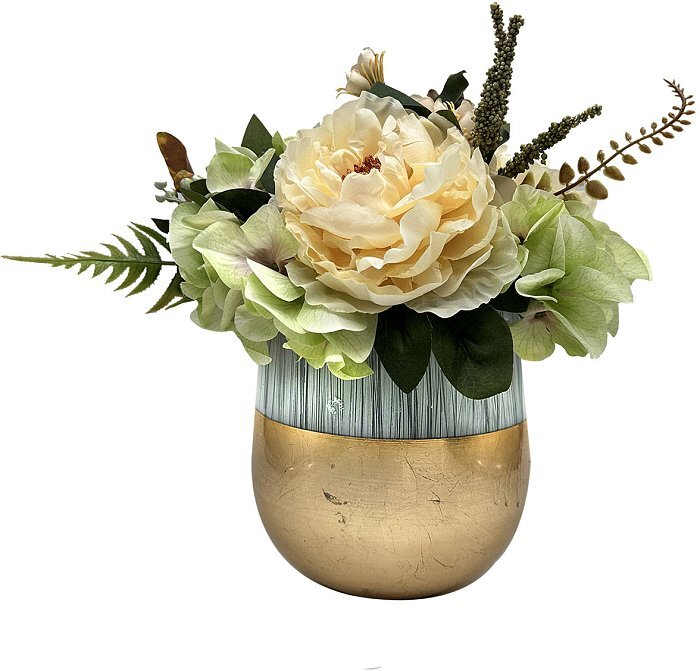 Composizione Floreale Grande Zero con Vaso in Vetro