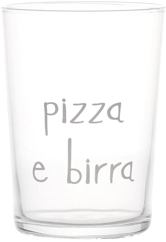 Bicchiere in Vetro  "Pizza e Birra" 50 cl