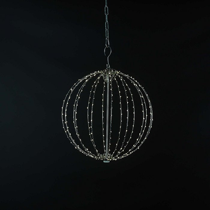 Decorazione Sfera di Metallo con Luci Appendibile Media con 180 Led