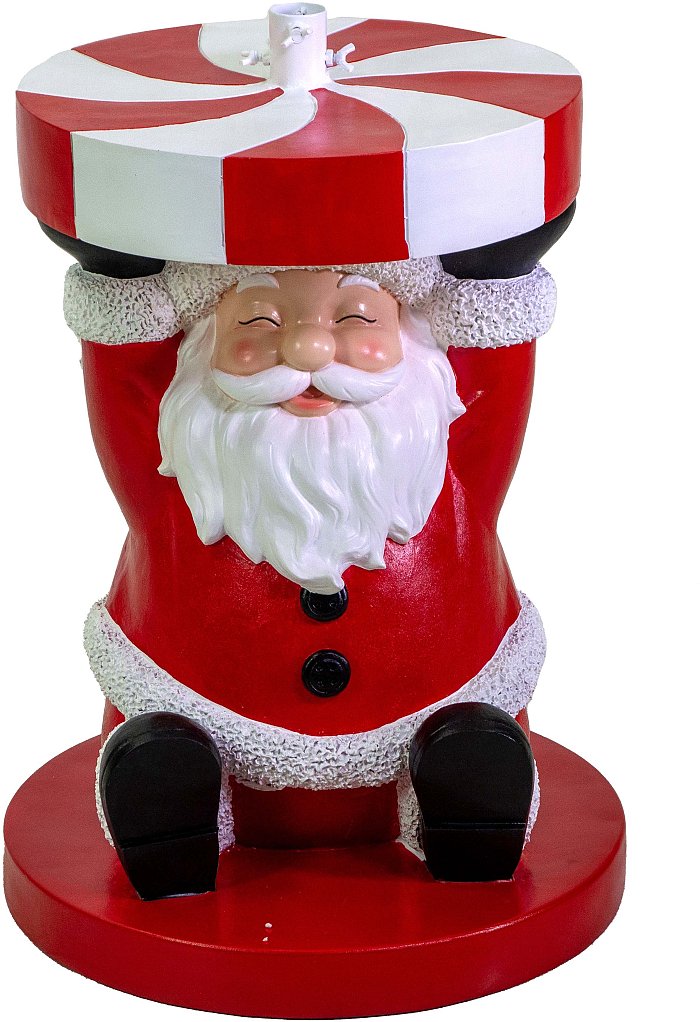 Base per Albero di Natale in Resina Babbo Natale Rosso