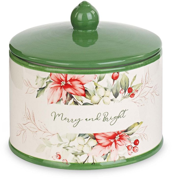 Biscottiera in Ceramica Merry & Bright con scatola regalo