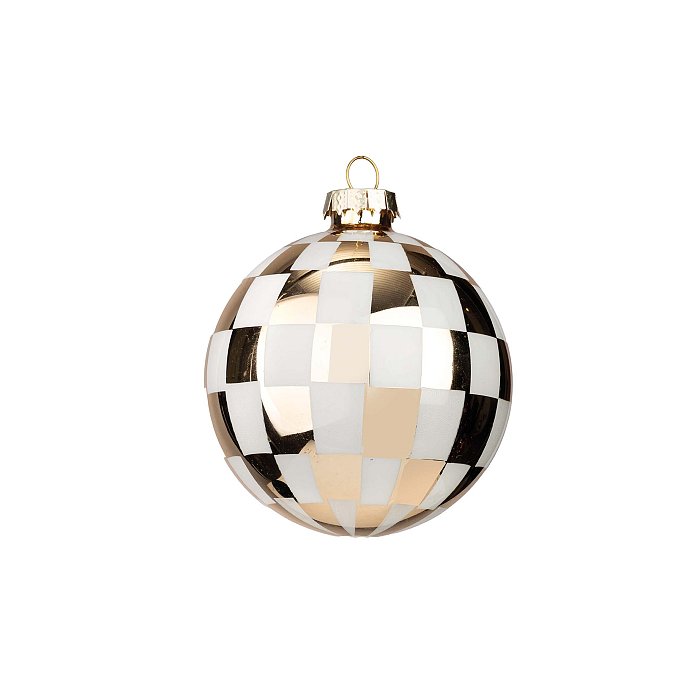 Sfera di Vetro Grande a Scacchi Oro
