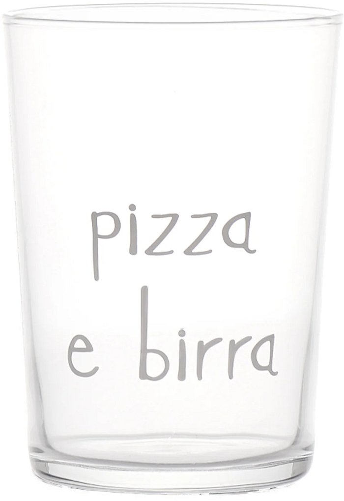 Bicchiere in Vetro  "Pizza e Birra" 50 cl