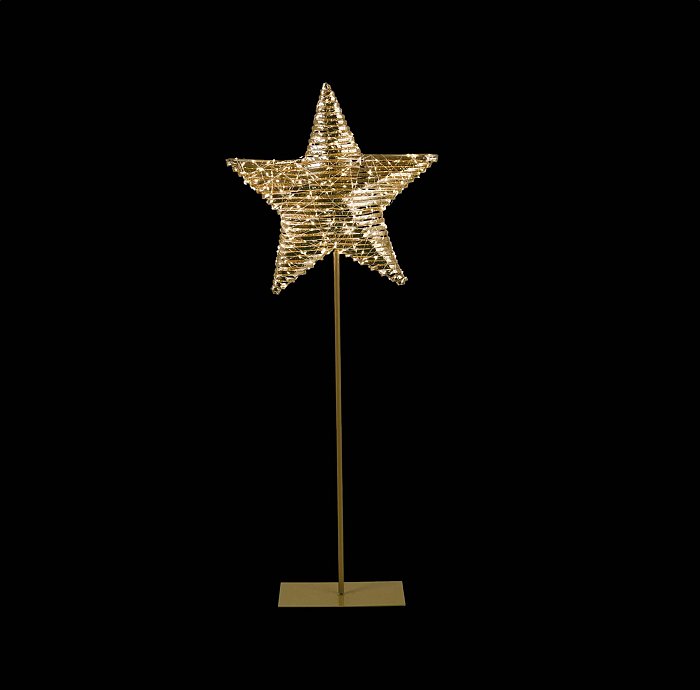 Stella Luminosa Grande su Base con 500 Led a Luce Calda