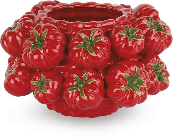 Vaso in Ceramica Rosso "Pomodori"