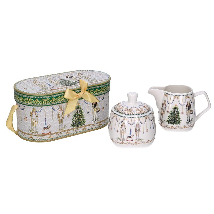 Zuccheriera e Lattiera in Ceramica Soldatini