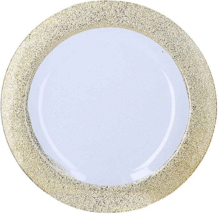 Sotto Piatto in Vetro con Bordo Oro ø 33 cm