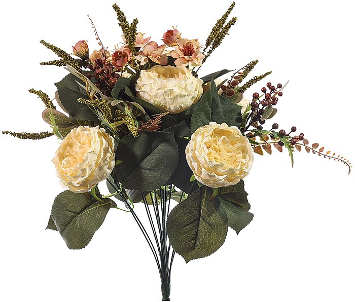 Mazzo Peonie crema misto