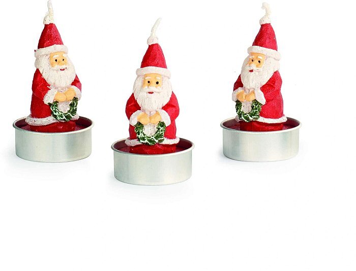 6 Candele Tea-Lights Babbo Natale