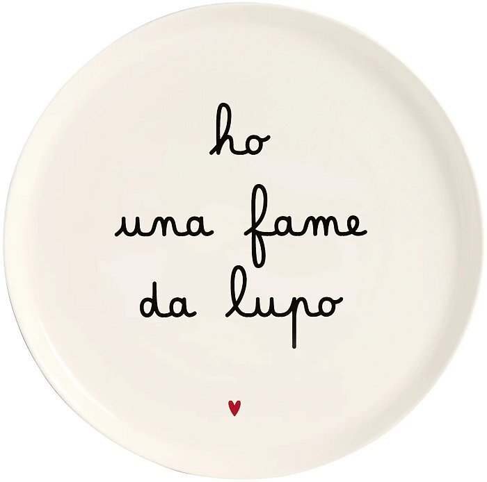 Piatto Pizza  "Ho una Fame da Lupo" Ø 31,5 cm