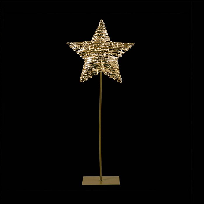 Stella Luminosa Media su Base con 400 Led a Luce Calda