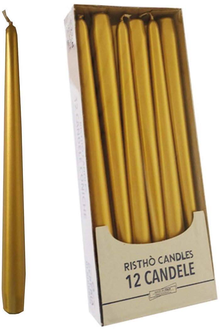 Vassoio 12 candele coniche