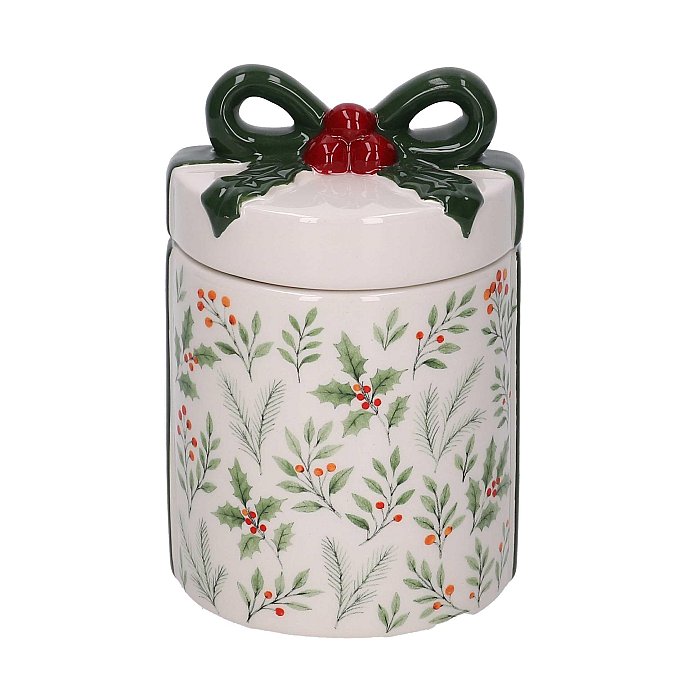 Scatola in Ceramica Pacco Regalo con Fiocco