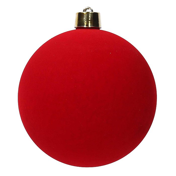 Sfera di Plastica Maxi in Velluto Rosso
