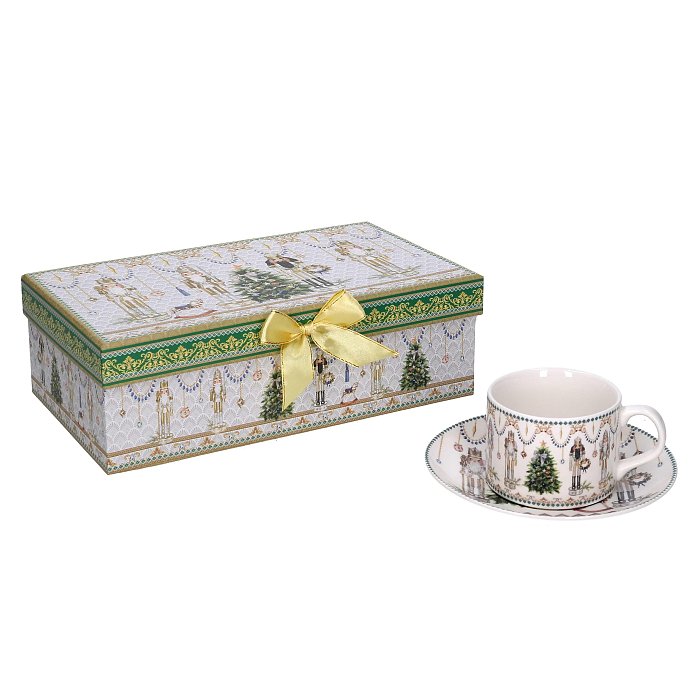 Set 2 Tazze in Ceramica con Piattino Soldatini