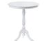 Tavolino tondo in legno bianco